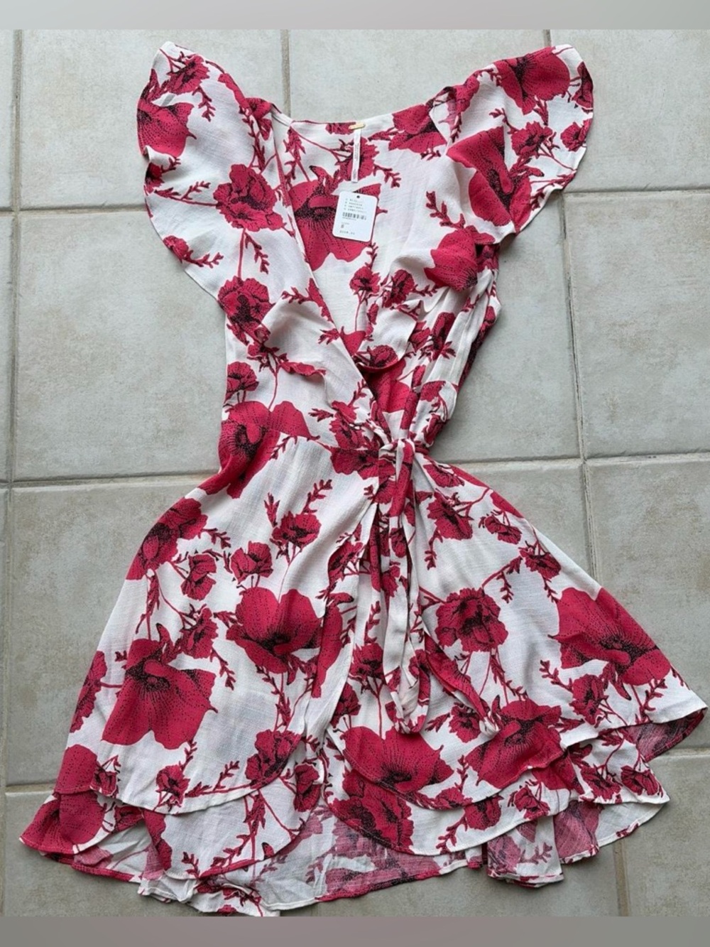 Free People French Quarter Floral Print Wrap Dress – Women’s Size Small | NWT 🌸🤍